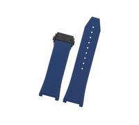 EMAIGlPO Reloj de silicona cóncavo con accesorios aptos for Ferragamo Sports Series F80, correa de reloj for hombre, correa de reloj de goma resistente al agua F-80 de 26mm(Blue-Black)