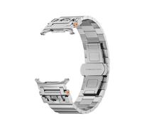 EMAIGlPO Un estilo de armadura de cinturón de acero adecuado for la correa de metal del reloj for Samsung Ultra(Silver)