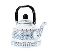 Emaille - 2,5 Liter Retro Teekessel | Klassischer Wasserkocher | Vintage Emaillekanne Für Induktion Gas Camping, Großer Wasserkessel Für Garten & Picknick, diseño resistente, 18 x 19 cm, 785 g