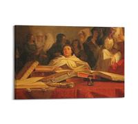 Emanuel Leutze Cristóbal Colón antes del Consejo de Salamanca 1841 2 pósteres artísticos para pared, impresiones artísticas para pared, cuadros fotográficos, decoración del hogar, 30 x 45 cm