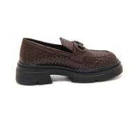 Emanuelle Vee - Mocasín de cuero tejido marrón Modelo 442M - Shoes - Mujer - Marrón - 39 EU -