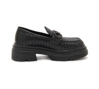 Emanuelle Vee - Mocasín de cuero tejido negro - Shoes - Mujer - Negro - 36 EU -