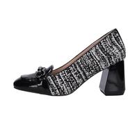 Emanuelle Vee - Mocasines de piel charol y tela - Shoes - Mujer - Negro - 38 EU -