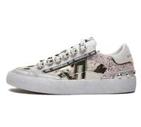 Emanuélle Vee, Olivia - Zapatillas deportivas de piel con brillantes, estilo casual, Multicolor Zebra, 39 EU