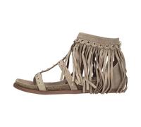 Emanuelle Vee - Sandalia Plana de Ante - Shoes - Mujer - Beige - 39 EU -
