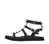 Emanuelle Vee - Sandalias Planas de Cuero - Shoes - Mujer - Negro - 40 EU -