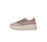 Emanuelle Vee - Zapatillas rosas de tela con detalle de strass - Shoes - Mujer - Rosa - 38 EU -