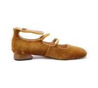 Emanuelle Vee - Zapatos Mary Jane de Terciopelo con 3 Correas - Shoes - Mujer - Beige - 39 EU -