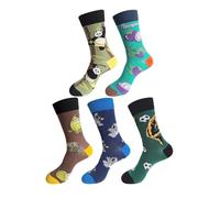 EmaoFun Calcetines Hombres Divertidos, Fantasía Calcetines Hombre Originales Dibujos de algodón,40-57(Panda)