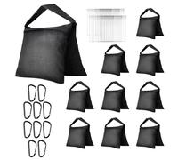 EMART 10 Pcs Bolsas de Arena Resistente para Estudio de Fotografía y Video, Trípode, Jardín - Negro