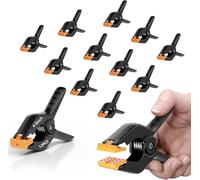 EMART 12Pcs Pinzas Fondo Fotografia de Muselina Clips de Sujecion 11,4cm Abrazaderas de Resorte para Fondos de Estudio Fotográfico