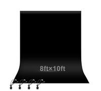 EMART 2,4 x 3 m Fondo Fotográfico Negro para Fondo Fotográfico Grande Negro
