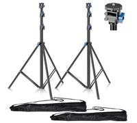 EMART 2 Pcs Soporte de Luz 200cm, Trípode Ligero con Cabeza Giratoria de 1/4 ", Rotación de 180 Grados para Luces Anulares, Cámaras y Otros Equipos -Negro