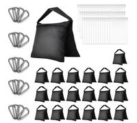 EMART 20 PCS Bolsas de Arena para Fotografía, Fotos Studio Sadbags Contrapeso para Sombrilla Carpa Pérgola Stands Trípode - Negro
