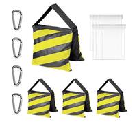EMART 4 Pcs Bolsas de Arena Resistente para Estudio de Fotografía y Video, Trípode, Jardín - Amarillo/Negro