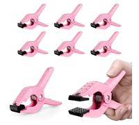 EMART Abrazaderas de Resorte 6Pcs Nylon 11,4cm Pinzas de Resorte-Rosa