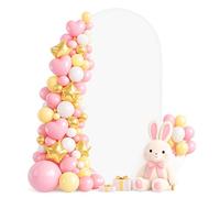 EMART Arco de fondo blanco, 1 x 2 m cubierta de arco de doble cara adecuada para bodas, cumpleaños, fiestas, estudio fotográfico, baby shower y decoración