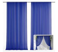 EMART Cortinas Azul de Fondo, 3X3m Tela de Gasa de Tul