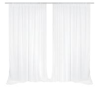 EMART Cortinas de Fondo, Fondo Blanco Fotografia 1,5 x 3 m (Dos) de Gasa para Decoraciones de Escenarios, Fiestas, Bodas y Fotografías de Cumpleaños
