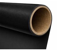EMART Fondo Fotográfico Negro, 1,35x10m Rollo de Papel Telón de Pared