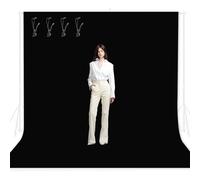 EMART Fondo Fotográfico Negro 3 x 3 m, Gran Fondo Plegable de Poliéster para Estudio de Vídeo, Retratos, Sesiones Fotográficas