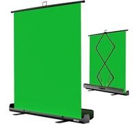 EMART Fondo, Rollo de Pantalla para Fondos Fotográficos, Fondo con Soporte para Estudio, Videoconferencias, TikTok, Zoom, Verde 165x220cm