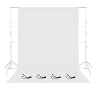 EMART Fondos Blancos para Fotografía 2,4 x 3 m con 4 Clips para Retratos de Productos de Estudio de Vídeo, Fotografía de Moda, Grabación de Vídeo