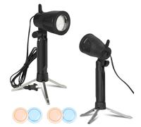 Emart Fotografía LED lámpara de luz Continua 5500K portátil Cámara Foto Iluminación para Mesa Superior Estudio - 2 Sets