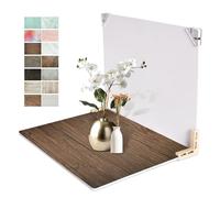 EMART Juego de fondos fotográficos de 40 x 30 cm con 7 piezas de papel de fondo de doble cara, pequeño reflector de fotografía para joyas, relojes, alimentos y productos electrónicos