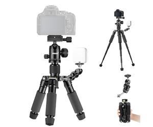 EMART Mini trípode portátil de aleación de aluminio de 50 cm con cabeza de bola de 360°, placa de zapata rápida de 1/4 pulgadas para cámara réflex digital, equipo de fotografía de video