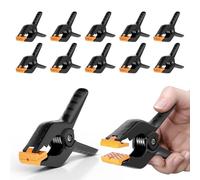 EMART Paquete de 10 abrazaderas de resorte de muselina resistentes, clips profesionales de plástico de 4.5 pulgadas para estudio de fotografía, cabina de fotos, soporte de telón de fondo, papel