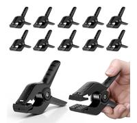 EMART Paquete de 10 abrazaderas de resorte de muselina resistentes, clips profesionales de plástico de 4.5 pulgadas para estudio de fotografía, cabina de fotos, soporte de telón de fondo, papel