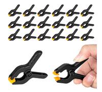 EMART Paquete de 20 abrazaderas de resorte de muselina resistentes, clips profesionales de plástico de 5 cm para estudio de fotografía, cabina de fotos, soporte de telón de fondo, papel, carpintería