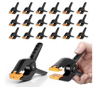 EMART Paquete de 20 abrazaderas de resorte de muselina resistentes, clips profesionales de plástico de 4.5 pulgadas para estudio de fotografía, cabina de fotos, soporte de telón de fondo, papel