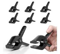 EMART Paquete de 6 abrazaderas de resorte de muselina resistentes, clips de fondo de cabina de fotos de 4.5 pulgadas para estudio de fotografía, color negro