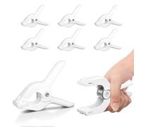EMART Paquete de 6 abrazaderas de resorte de muselina resistentes, clips profesionales de plástico de 6 pulgadas para estudio de fotografía, cabina de fotos, soporte de telón de fondo, papel