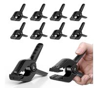EMART Paquete de 8 abrazaderas de resorte de muselina resistentes, clips profesionales de plástico de 4.5 pulgadas para estudio de fotografía, cabina de fotos, soporte de telón de fondo, papel