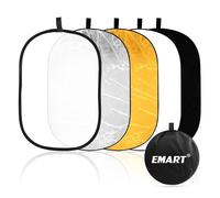 EMART Reflector de Luz 5 en 1, Reflector Fotográfico Ovalado Plegable de 60x90cm con Bolsa de Transporte, Apto para Uso en Estudio, Difusor, Iluminación Exterior, Selfies, Fotografía Bodas