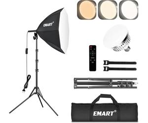 EMART Softbox 54cm Estudio Fotográfico 85 W LED Kit de Iluminación