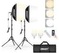 EMART Softbox Iluminación Kit Fotografía, Foco Fotografía 40x40cm - 2 Pack