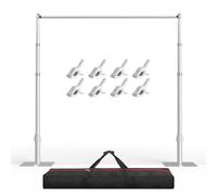 EMART Soporte de Fondo 2,6x3m Grande Sistema de Arche de Mariage-Plata