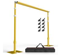 EMART Soporte de Fondo 3x3m Arche de Mariage con Doble Barra-Dorado