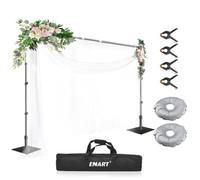 EMART Soporte de Fondo 3x3m con Base, Sistema de Telón para Fotografía Set