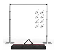 EMART Soporte de Fondo 3x3m Grande Sistema de Arche de Mariage-Plata