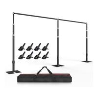 EMART Soporte de Fondo Estable 3x6m, Sistema de Estudio Fotográfico Negro