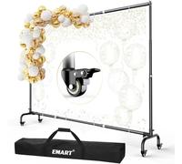 EMART Soporte de Fondo Fotográfico con Ruedas, 3x2,3m Sistema de Estudio