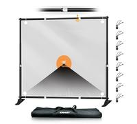 EMART Soporte de Fondo para Pancartas, 2.4x2.4 m Kit de Soporte de Telón de Fondo Ajustable para Fotografía, Salón, Photobooth