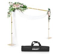 EMART Soporte de Fondos con Base 2x3m, Sistema de Telón Fotográfico-Dorado