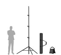 EMART Soporte de Luz de 400cm, Trípode Fotografía de aluminio con 1/4” y 3/8”, Trípode Telescópico con Suspensión Neumática Capacidad de Carga de 9,9kg Para Cámaras Fotográficas e Iluminación de Vídeo