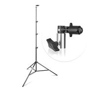 EMART Soporte de luz para fotografía de 2,6 m y Soporte Reflector de Fondo con Clip para difusor Reflector, reflectores de Disco, telón de Fondo emergente, Estudio fotográfico y Video